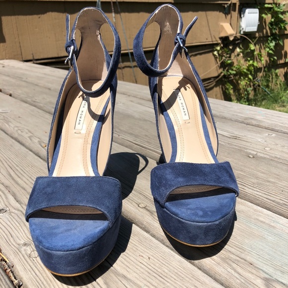 Zara blues suede platform stiletto - Picture 3 of 7